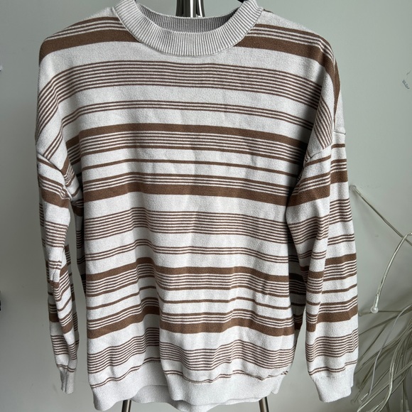 Oak fort beige stripe sweater unisex - Picture 1 of 3